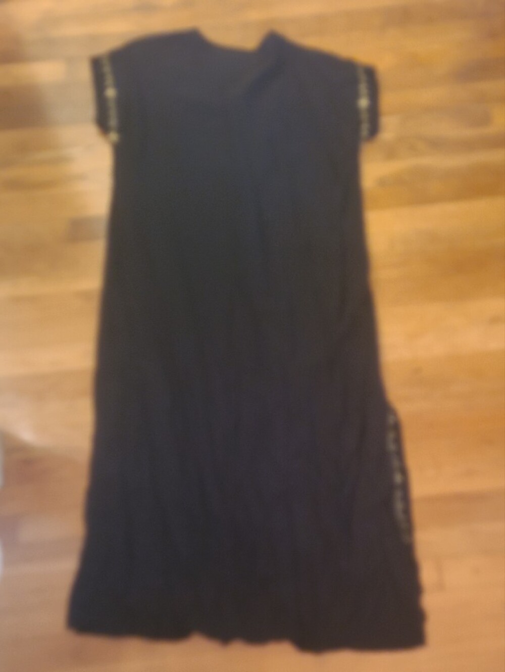 Source Unknown Black Maxi Dress with Gold Embroidery - Picture 4 of 4